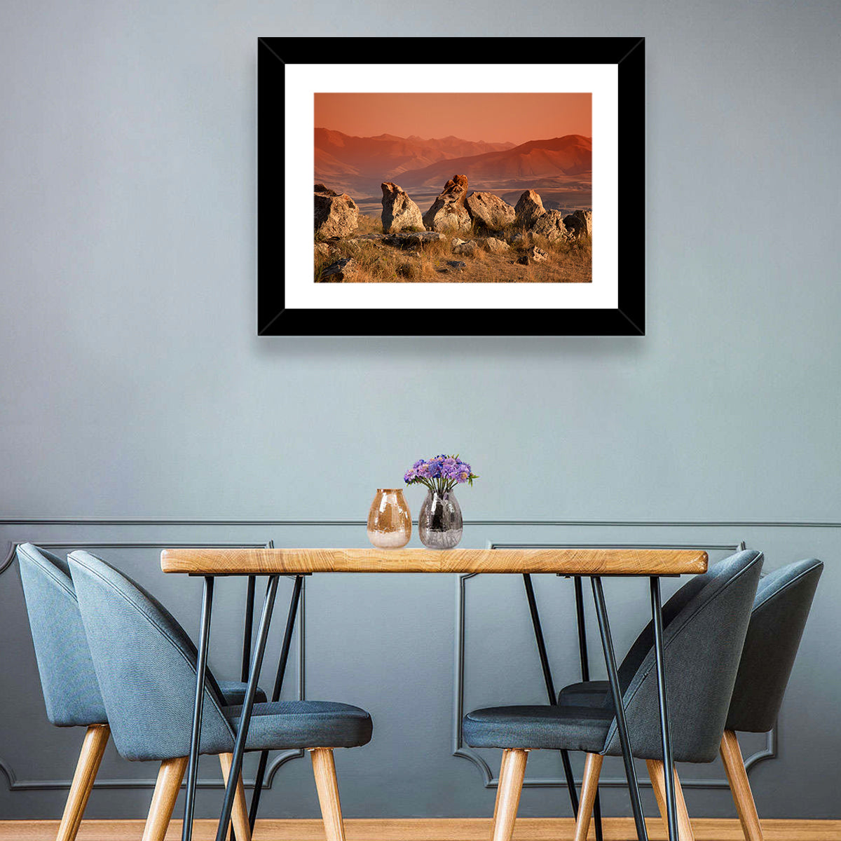 Karahunj Rocky Ridge at Sunset Wall Art in a room, landscape