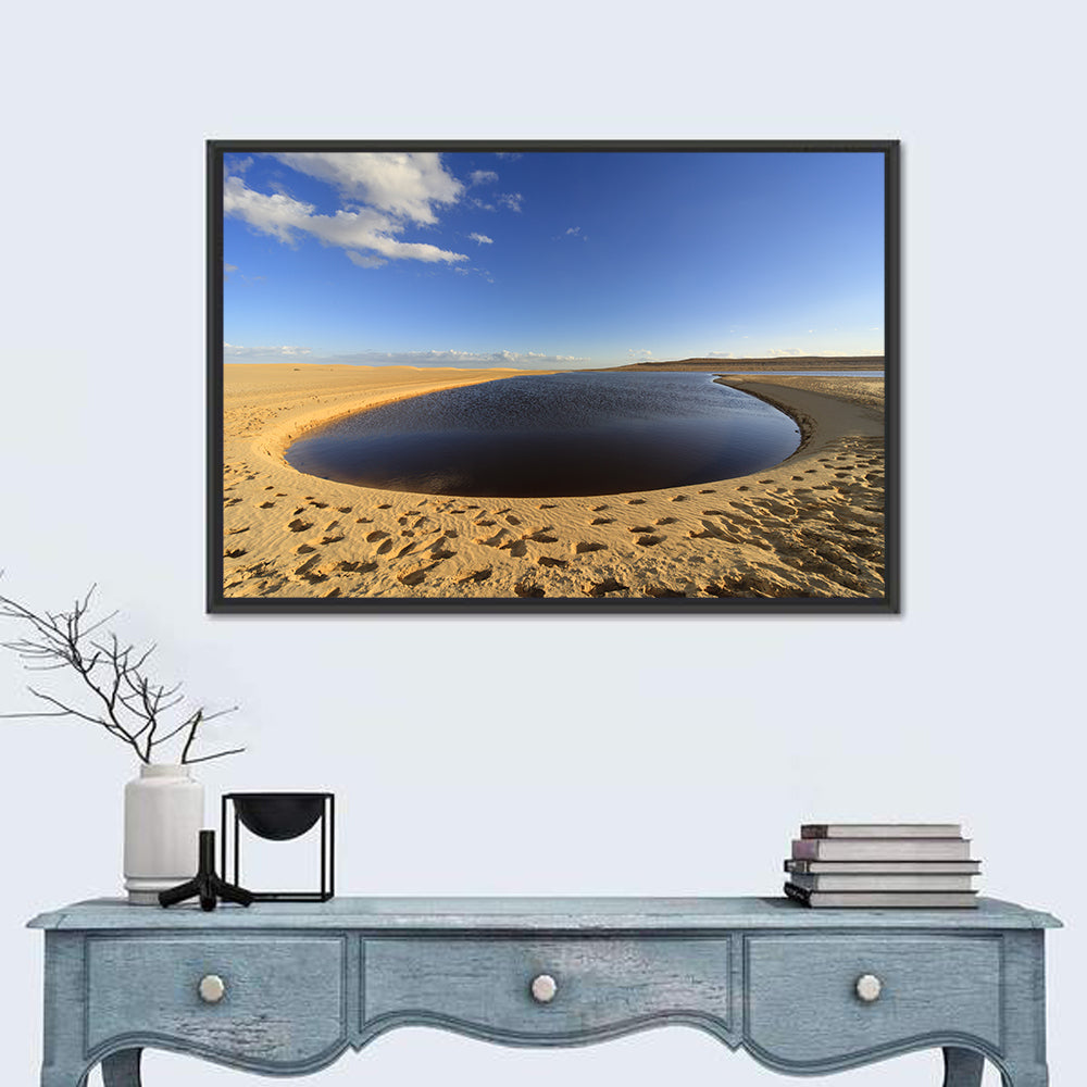 Fayoum Lake Footprints Wall Art
