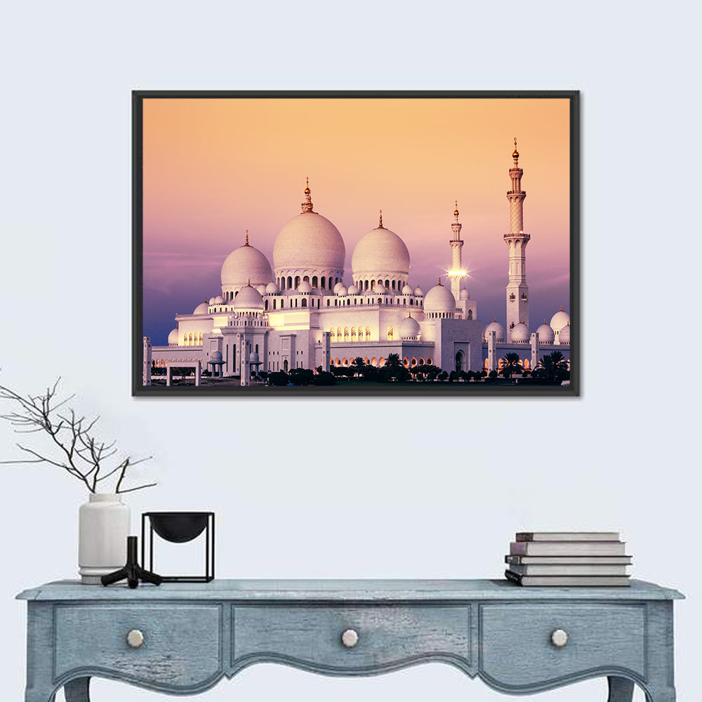 Sheikh Zayed Grand Mosque at Dusk Wall Art