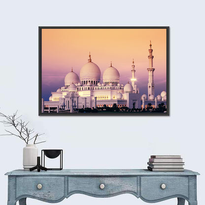Sheikh Zayed Grand Mosque at Dusk Wall Art