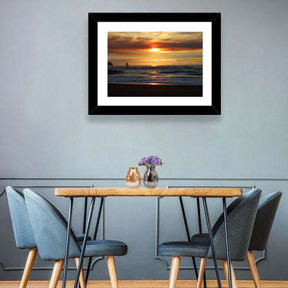 Oregon Sea Stack Sunset Wall Art