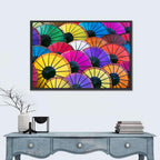 Vibrant Market Parasols Wall Art