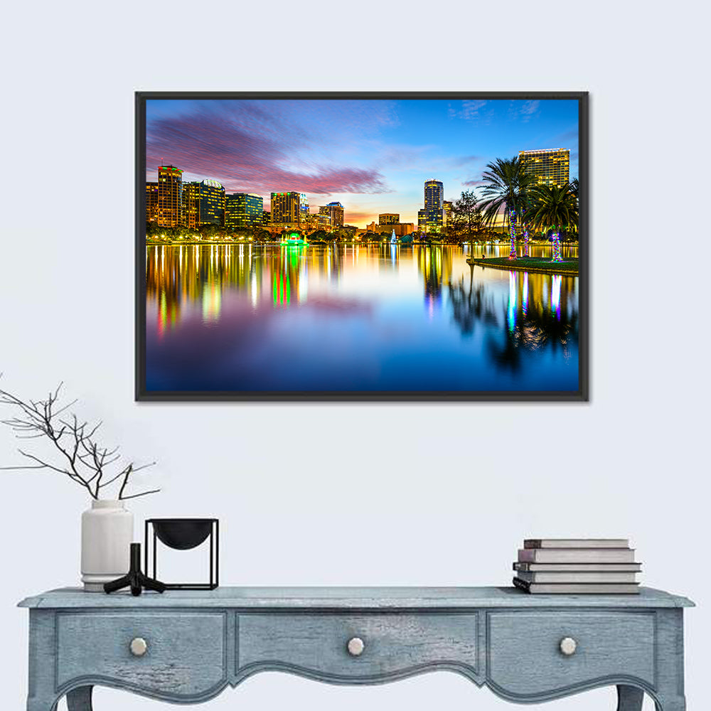 Orlando Lake Eola Skyline Wall Art