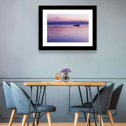Lavender Lake Ohrid Sunset Wall Art