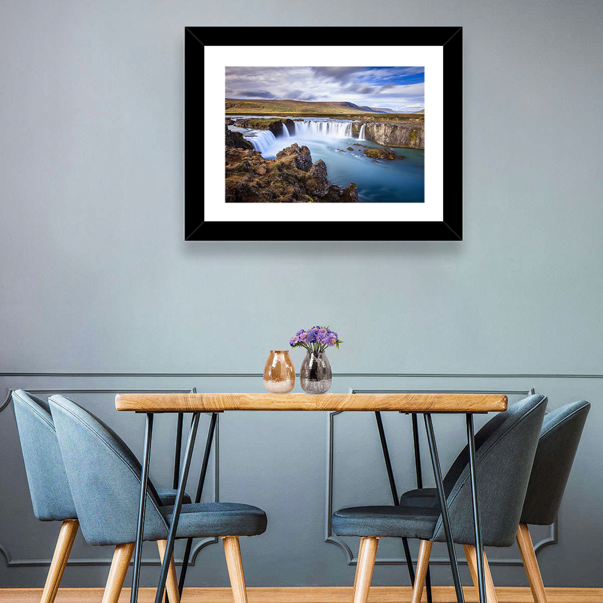 Goðafoss Waterfall, Iceland Wall Art in a room, landscape