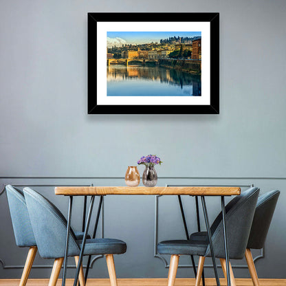 Golden Hour Florence Over the Arno River Wall Art