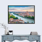 Verona Riverbend at Golden Hour Wall Art