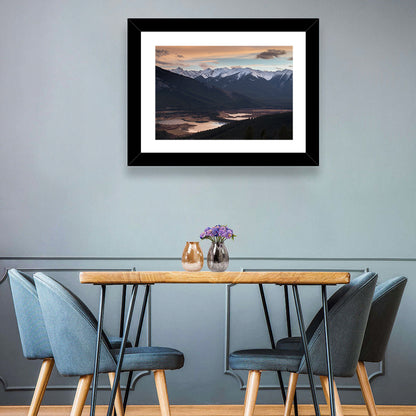 Banff Mountain Lake at Dusk Wall Art