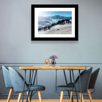 Sunlit Alpine Ski Slope Wall Art