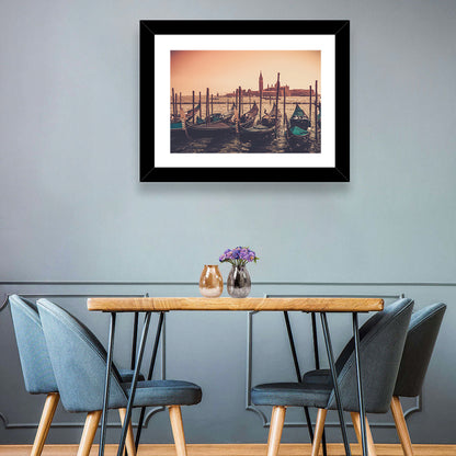 Venetian Gondolas at Dusk Wall Art