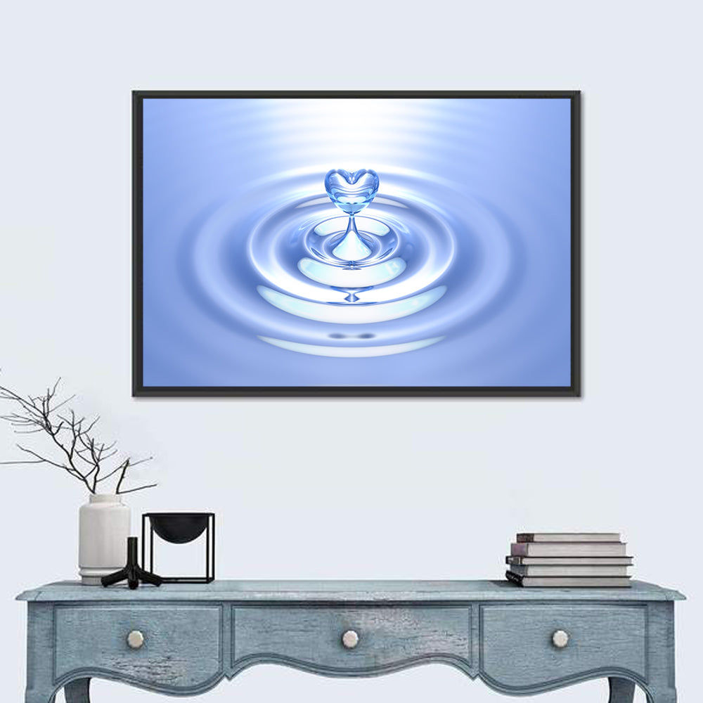 Heart Shaped Water Splash Wall Art