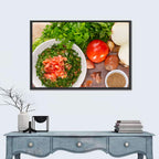 Top-down Tabbouleh Salad Wall Art