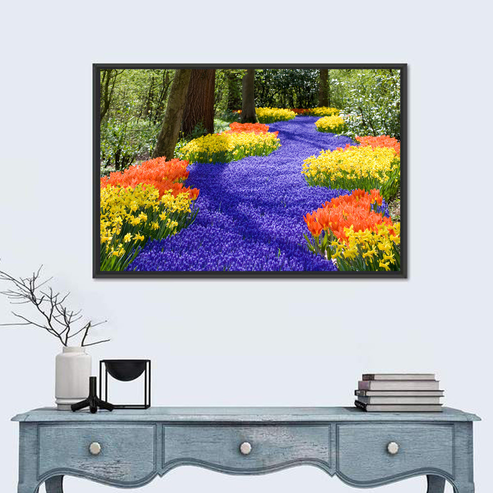 Spring Garden Path Wall Art in a room, landscape