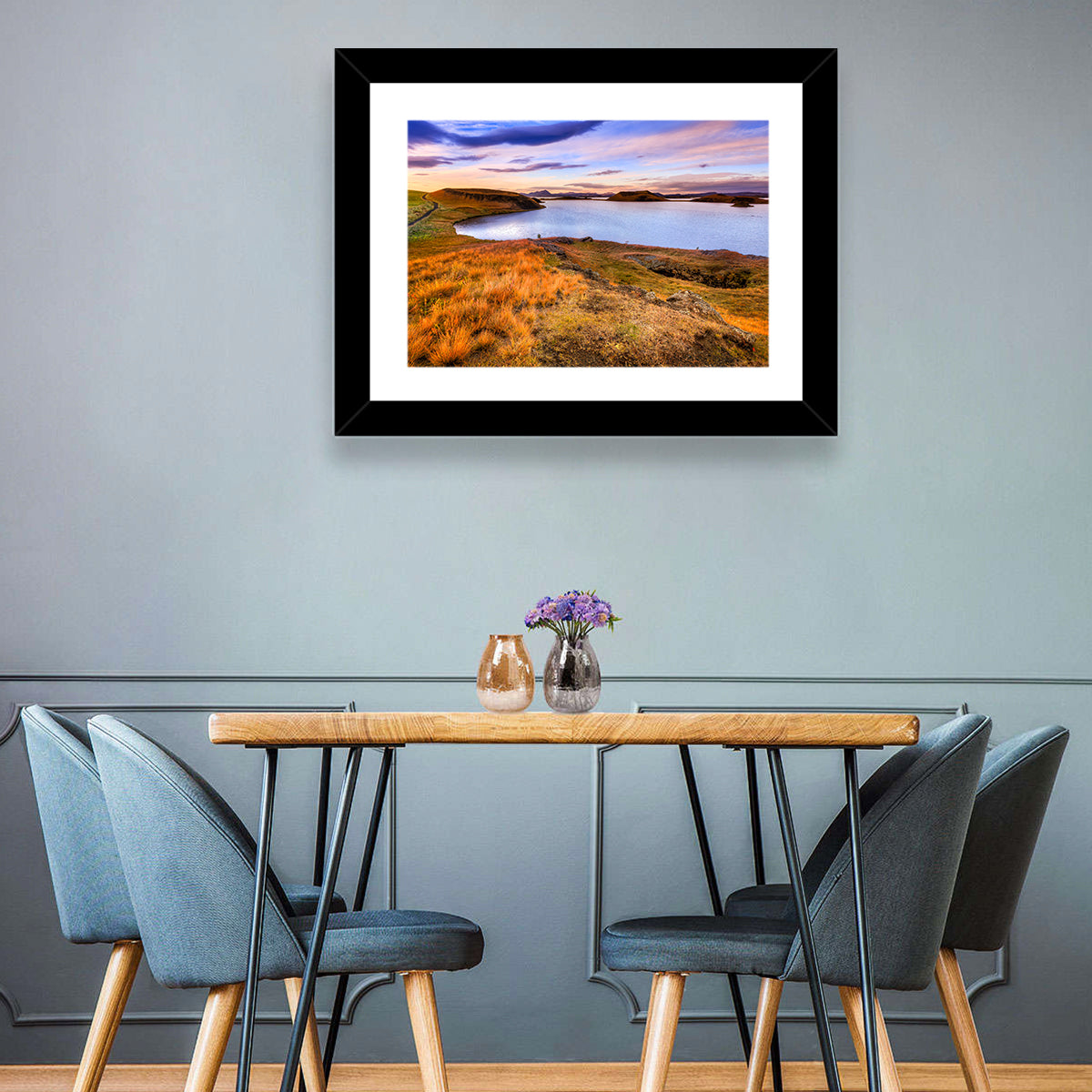Sunset Over Lake Myvatn Wall Art