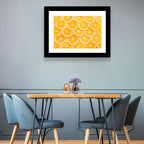 Orange Slice Grid Pattern Wall Art