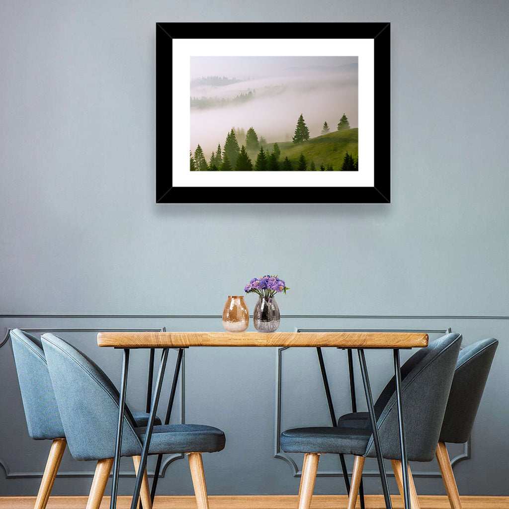 Summer Mist Over Green Hills Wall Art