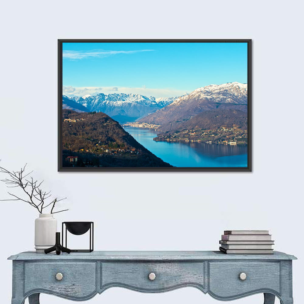 Lake Orta Mountain Reflection Wall Art