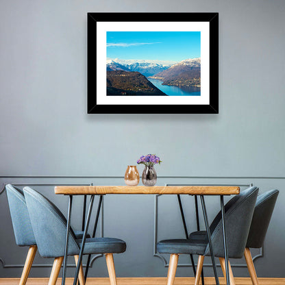 Lake Orta Mountain Reflection Wall Art