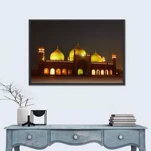 Badshahi Mosque Night Wall Art