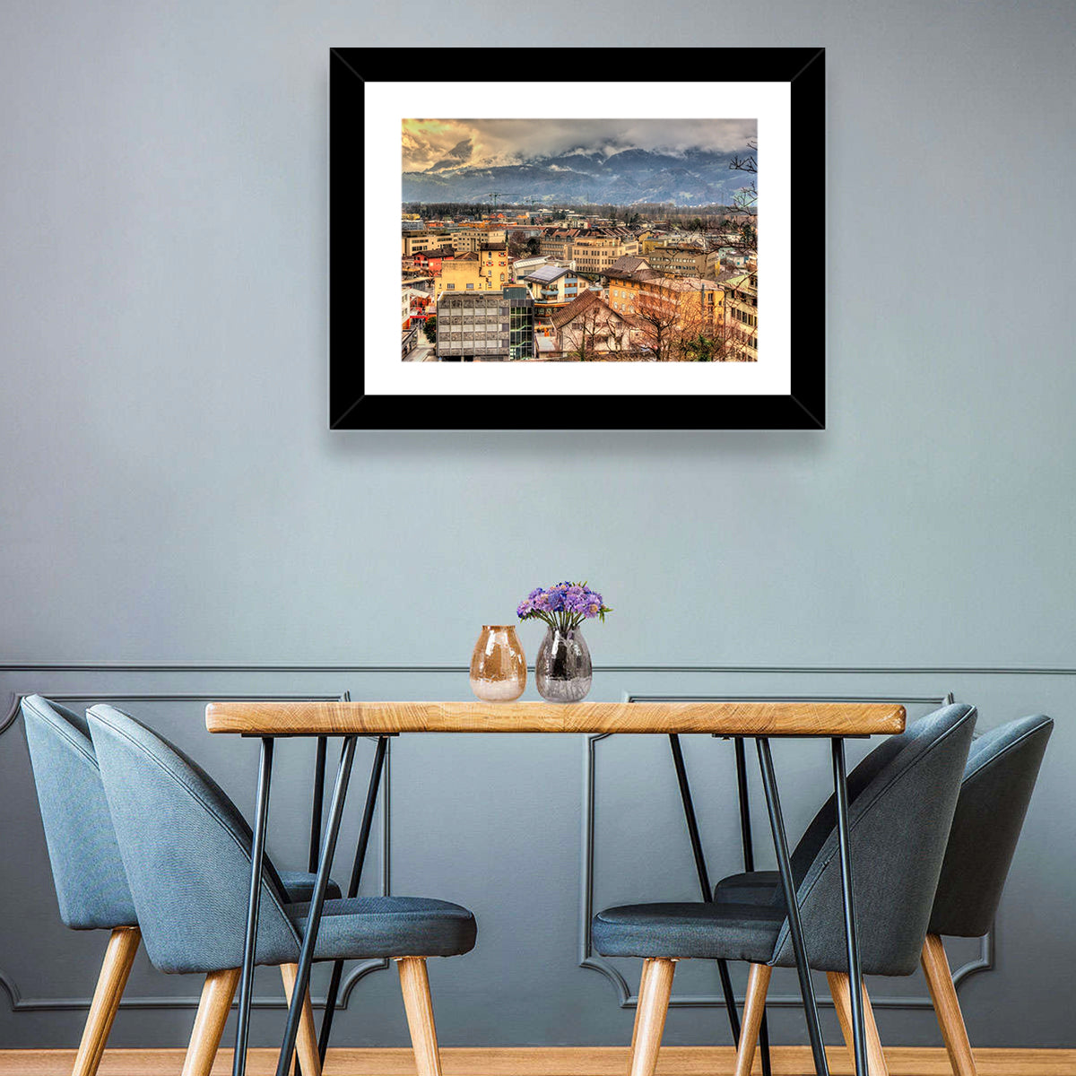 Vaduz Autumn Cityscape Wall Art