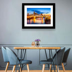 Nashville Skyline at Twilight Bridge Reflections Wall Art
