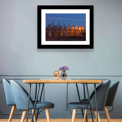 Oil Pump Jacks at Dusk Wall Art