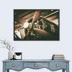 Vintage Military Propeller Plane Wall Art