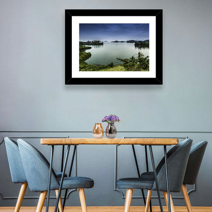 Lake Kivu Overcast Landscape Wall Art