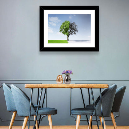 Split Seasons Tree Wall Art
