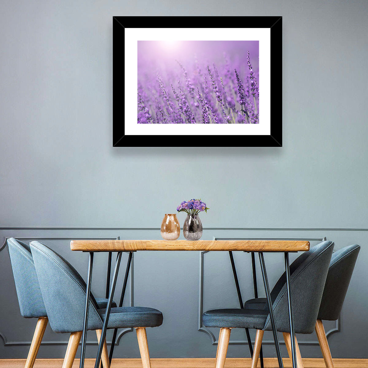 Sunlit Lavender Field Wall Art