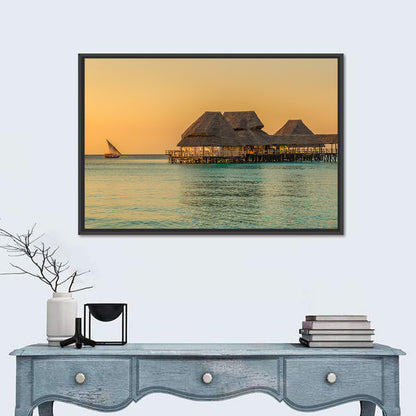 The Rock Restaurant Sunset Wall Art