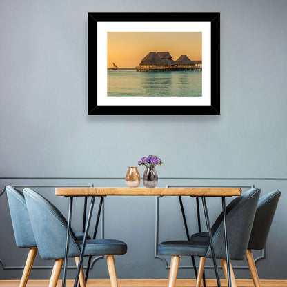 The Rock Restaurant Sunset Wall Art