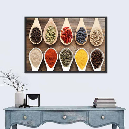 Ten Wooden Spoons of Spices Wall Art
