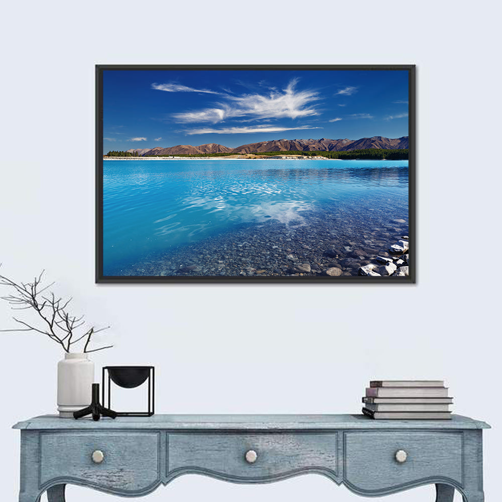 Lake Pukaki Pebble Shore Wall Art