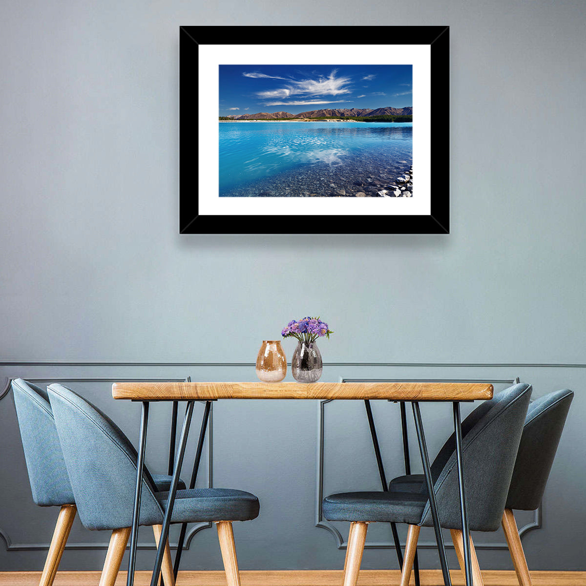 Lake Pukaki Pebble Shore Wall Art
