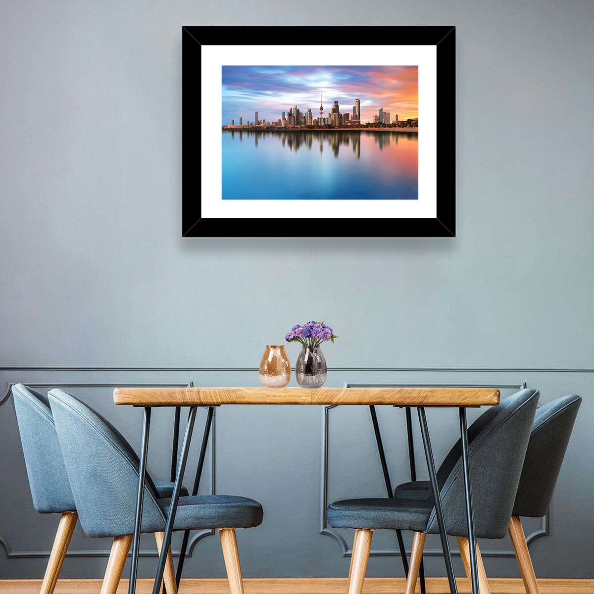 Kuwait City Skyline at Sunset Wall Art