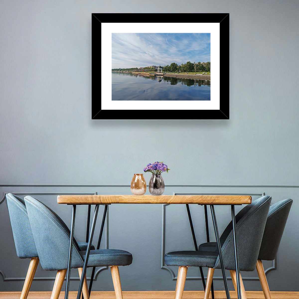 Lake Onega Promenade with Gazebo Wall Art