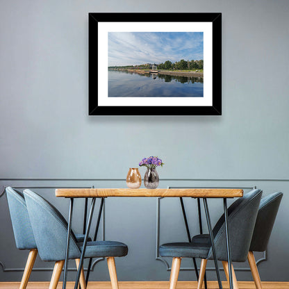 Lake Onega Promenade with Gazebo Wall Art