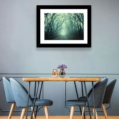 Foggy Forest Pathway Wall Art
