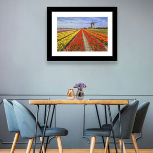 Colorful Tulip Farm Wall Art