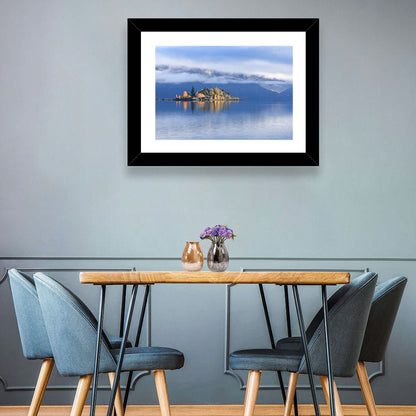 Misty Wanaka Island Reflection Wall Art