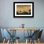 Bronze Morning Mist Over Hills Wall Art