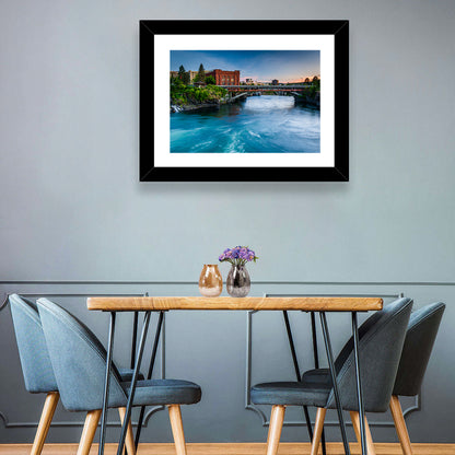Spokane River at Twilight Wall Art