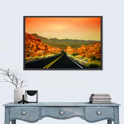 Valley of Fire Ii Road at Sunset Wall Art