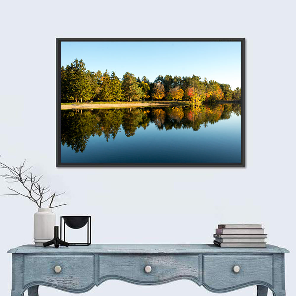 Lake Shaftsbury Autumn Reflection Wall Art