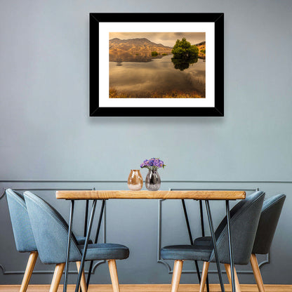 Lake Kaweah Golden Hour Reflection Wall Art