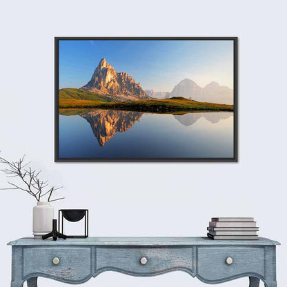 Dolomites Mountain Lake Reflection Wall Art