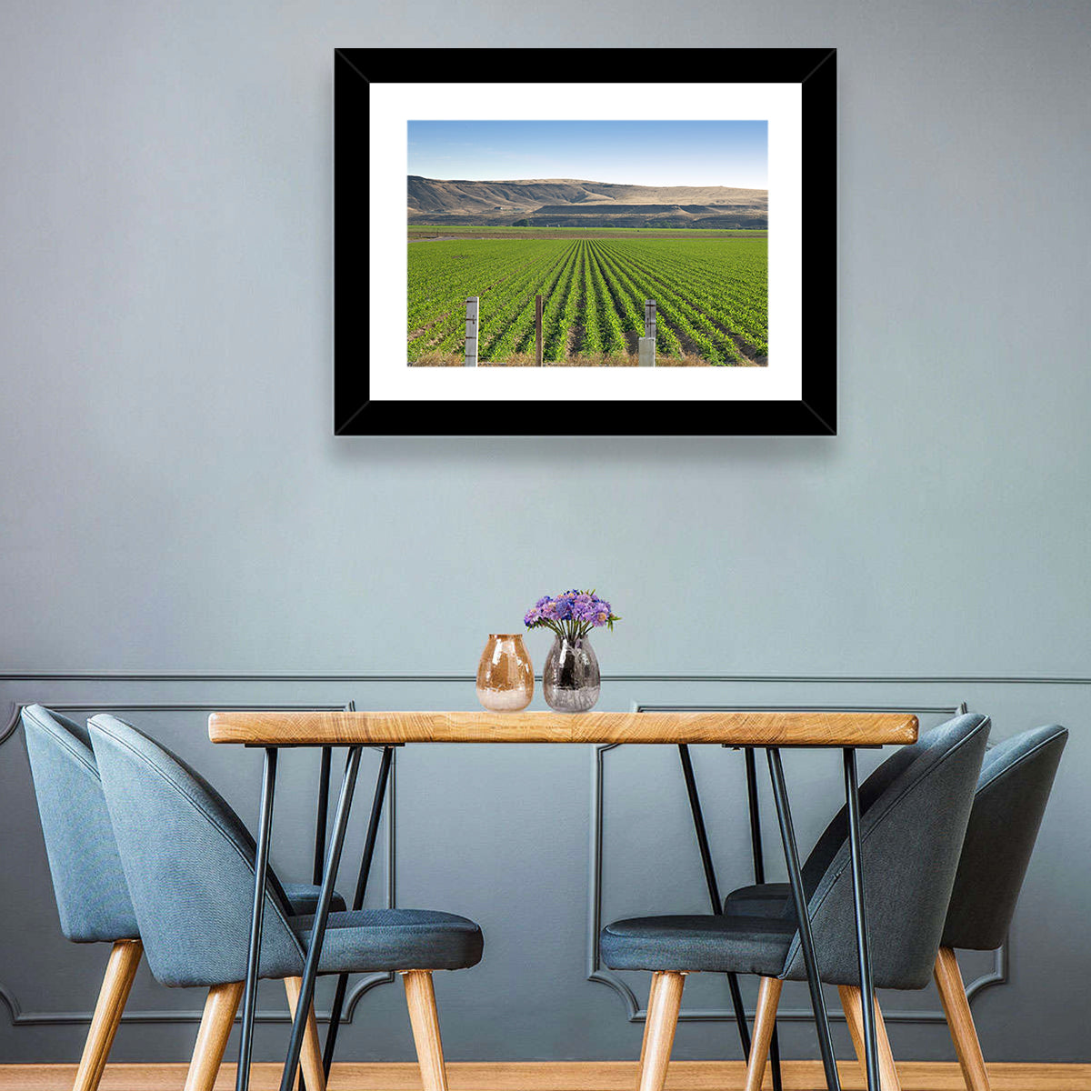 Idaho Corn Field Wall Art in a room, landscape