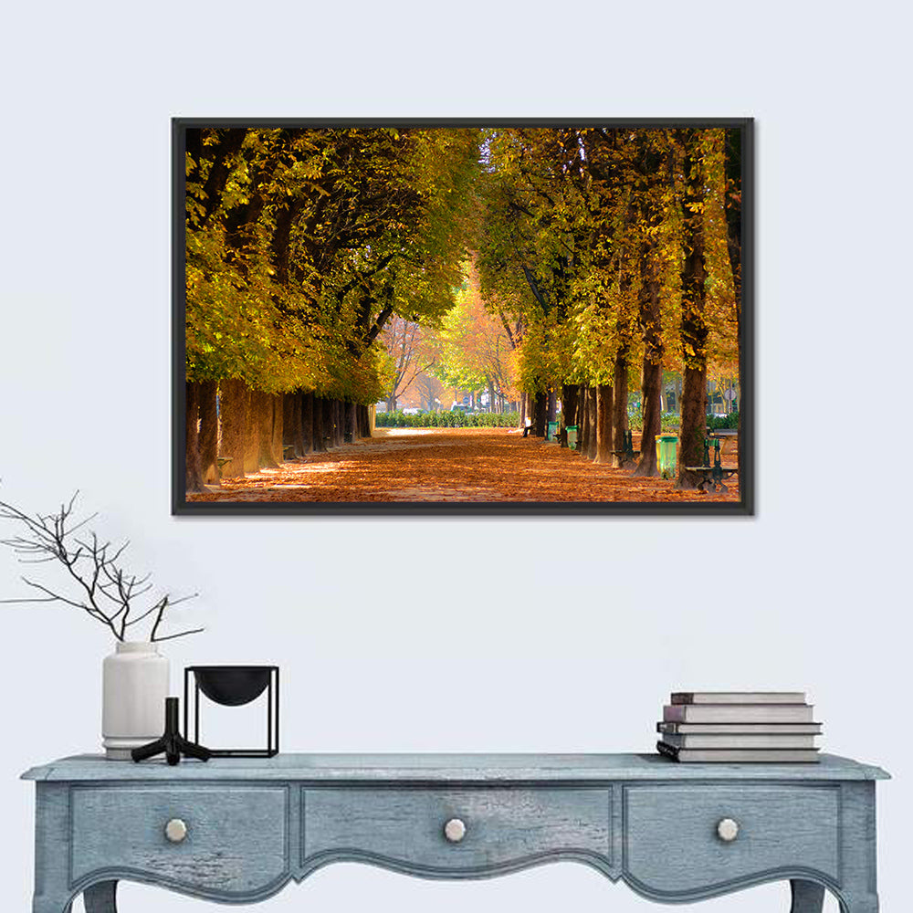 Golden Hour Autumn Path Wall Art