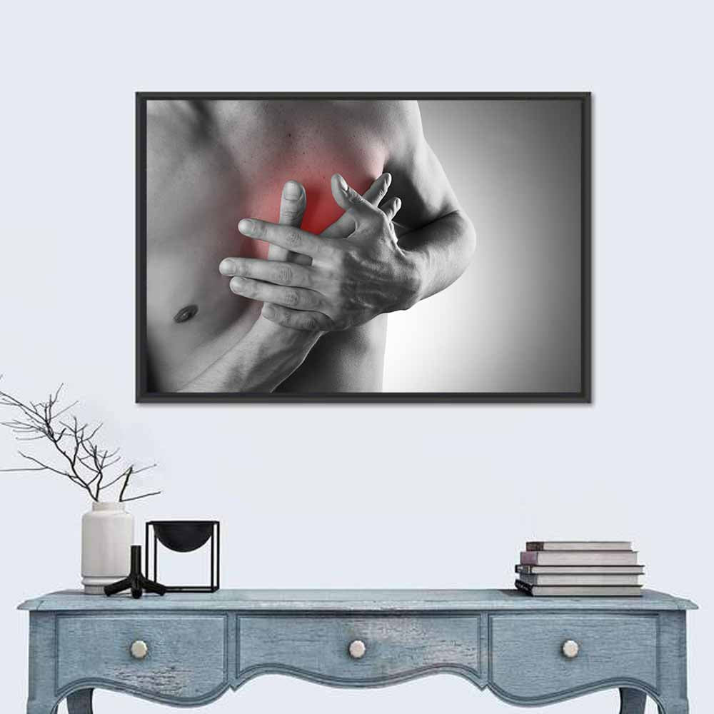 Clenched Hands Over Heart Wall Art